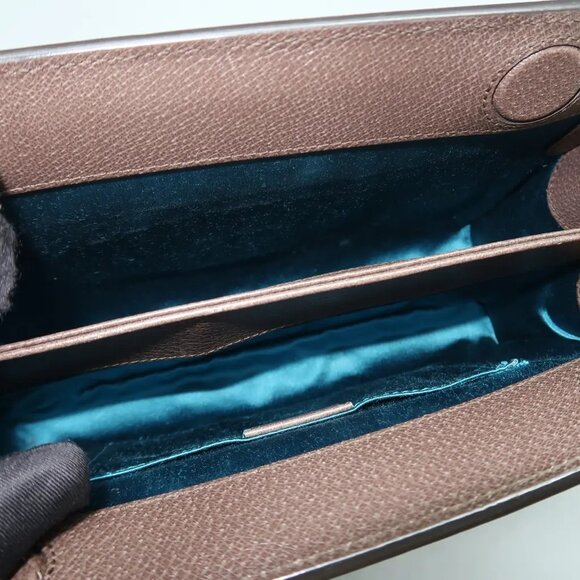 GUCCI Ophidia Chain Small Brown Canvas Shoulder Bag 1126-012225 - Picture 9 of 12